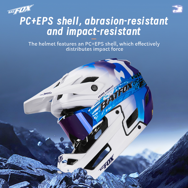 Mountain Biking Full Face Helmet - BATFOX Mountainbike Vollvisierhelm für Downhill und