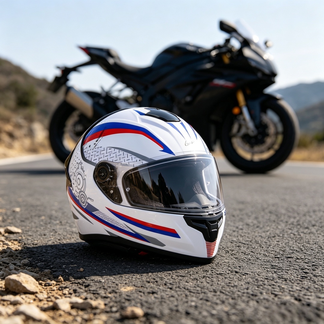 Mountain Biking Full Face Helmet - Unisex Integralhelm für Motorräder DOT-Zertifiziert für