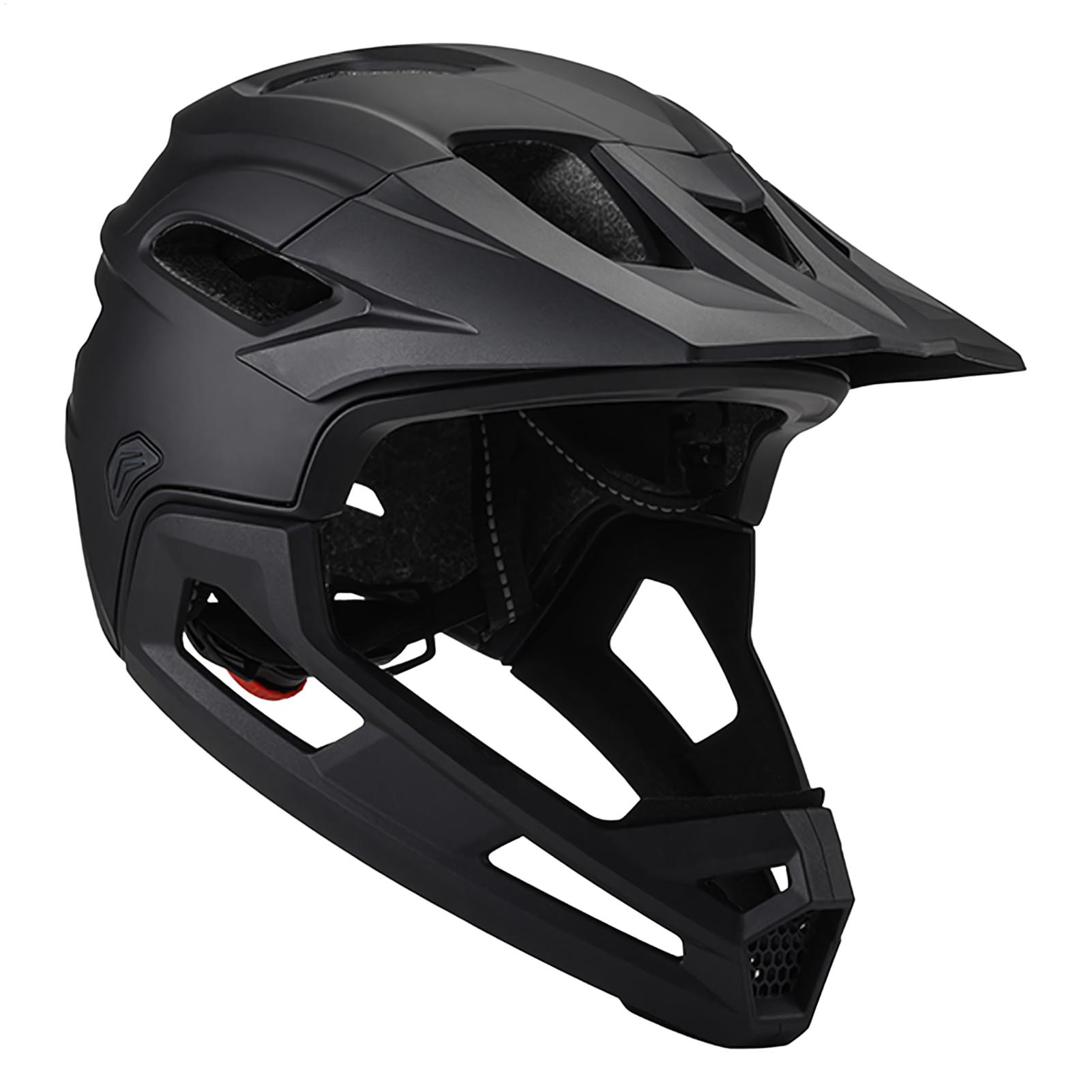Mountain Biking Full Face Helmet - 1 Stück Erwachsenen-Mountainbike-Helm Vollgesichtsschutz Abnehmbarer Einteiliger