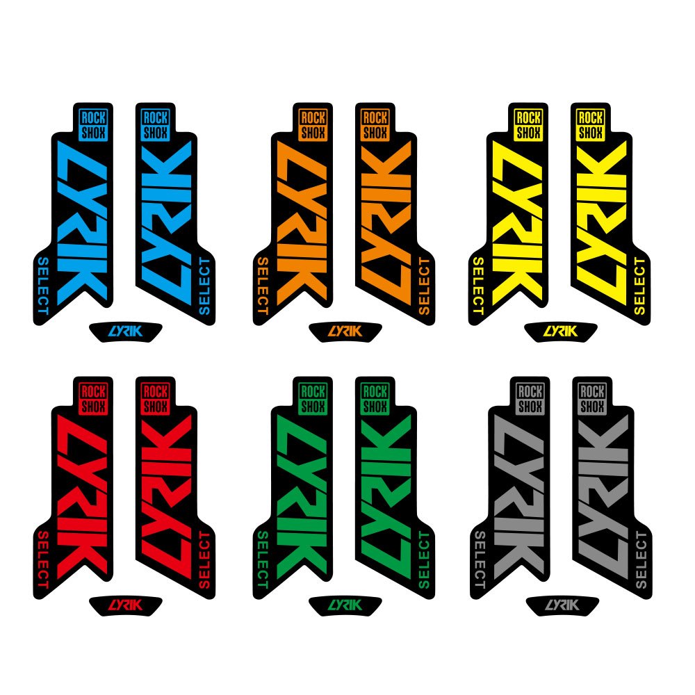 Mountain Biking Blue Mountains - 1SET Mountainbike-Gabel-Aufkleber Wasserdichte Vinyl-Sticker Blau Orange