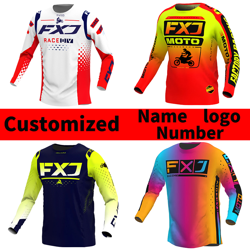Mountain Biking Trails - FXJ Motocross-Trikot Off-Road-MX-Trikots weiß Dirt Bike