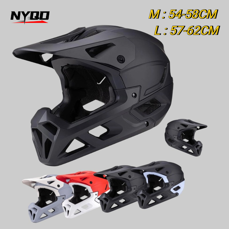 Mountain Biking Full Face Helmet - Erwachsenen-Rennhelm für Downhill-MTB für Männer/Frauen, Vollgesichts-Mountainbike-Helm