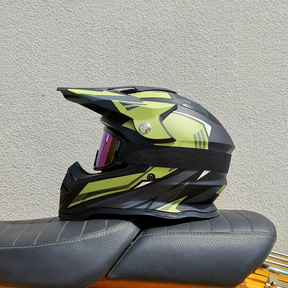Mountain Biking Full Face Helmet - Professioneller Erwachsenen-Outdoor-Vollgesichts-Mountainbike-Helm Renn-Downhill-MTB-Vollgesichtshelm Sicher für Männer