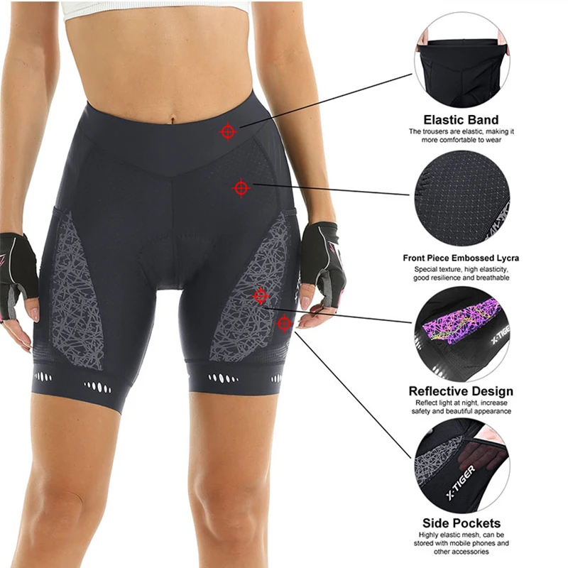 X-TIGER Frauen Radhose Rennrad – Mountain Biking Shorts Women Bewertung und Preis
