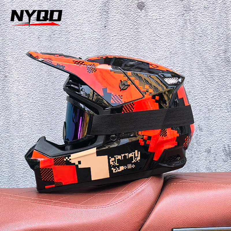 Orz Dreiteiliger Offroad-Helm  – Mountain Biking Full Face Helmet Bewertung und Preis